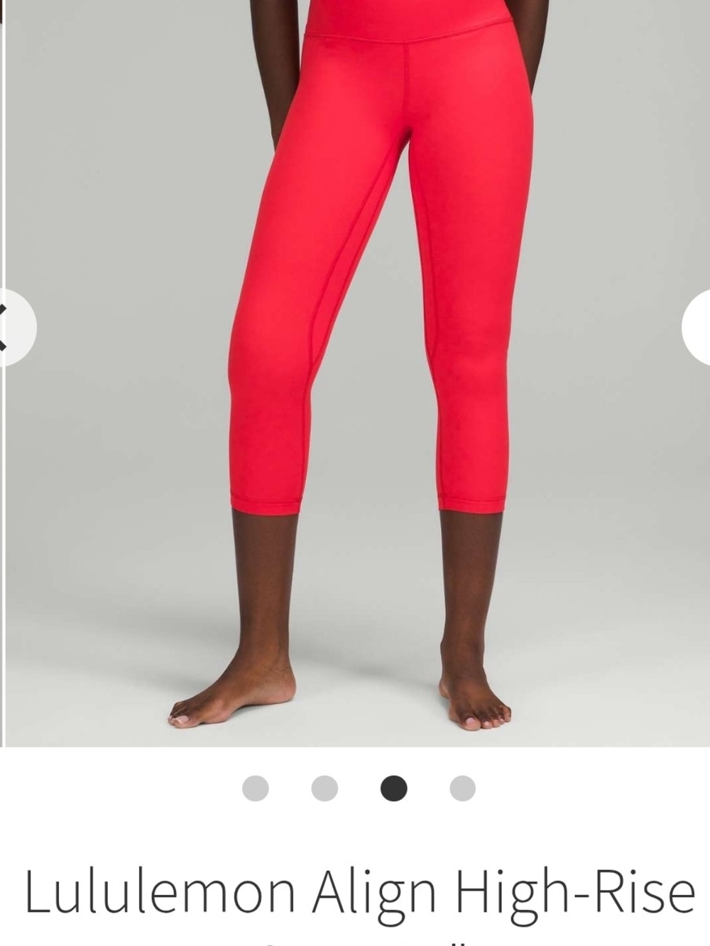 lululemon Align HR Double Lined Crop 23in Leggings - Love Red Sz 4